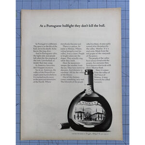 Vintage 1968 Mateus Rose Wine From Portugal Print Ad